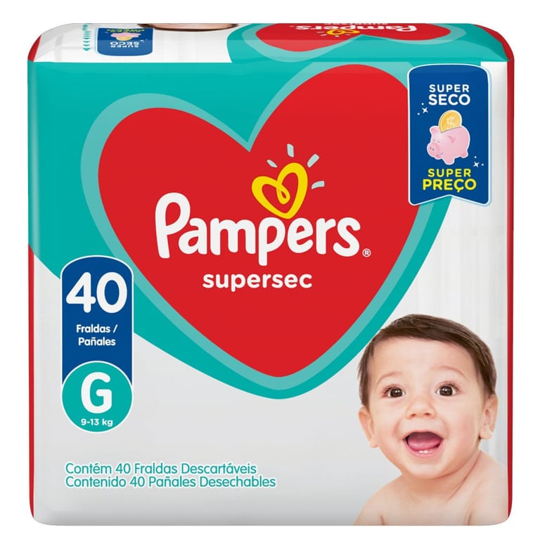 Fralda Pampers Supersec Mega G C40