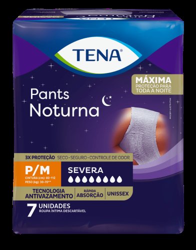 Roupa Íntima Tena Pants Noturna P/M 7 Unidades