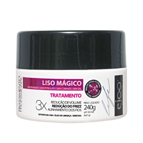 Tratamento Capilar Eico Life Liso Mágico com 240g