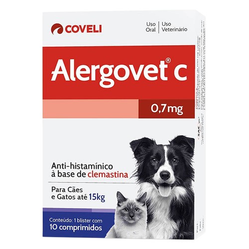 Alergovet C 0,7mg Coveli 10 Comprimidos