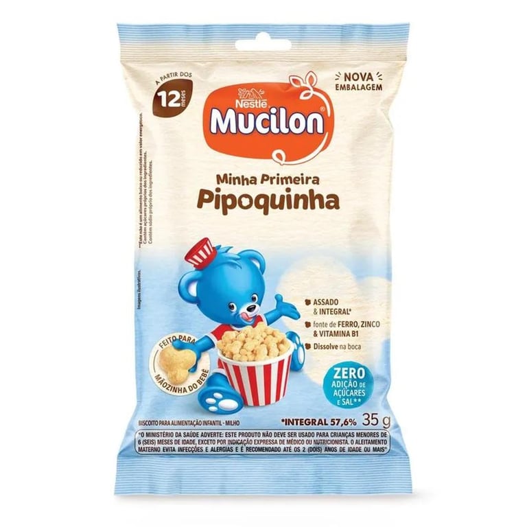 Mucilon Snack Pipoquinha Milho 35g