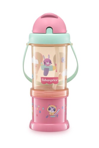 Copo com Porta Snack Playful Rosa Sunset 300ml (12m+) - Fisher Price