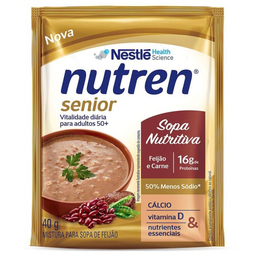 Nutren Senior 50+ Sopa Nutritiva Feijão e Carne com 40g