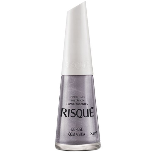 Esmalte Risqué Efeitos Metálicos De Rosé Com A Vida 8ml