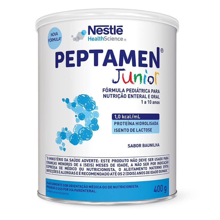 Nutrição Enteral Nestlé Peptamen Junior Em Pó Baunilha 400g