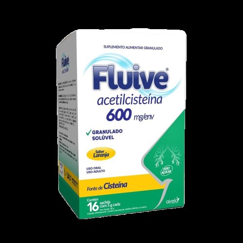 Fluive 600mg Sabor Laranja 16 sachês com 5g cada