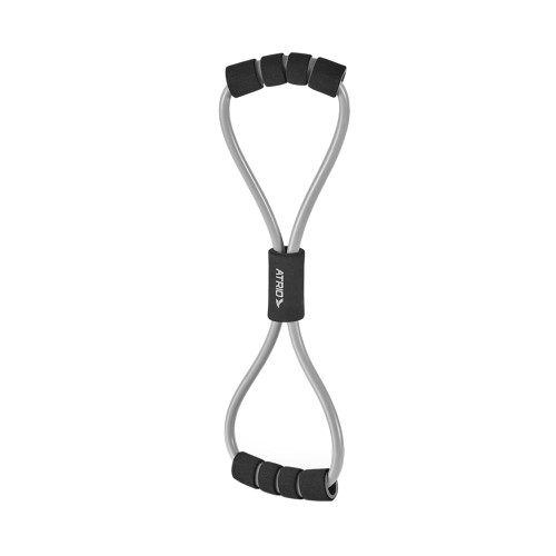 Extensor Toning Tube Fitness em Formato de 8 Fitness Cinza/ Preto Atrio - ES222