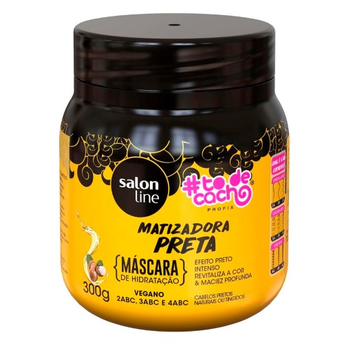 Máscara Matizadora Salon Line Tô De Cacho Matiz Preto 300g