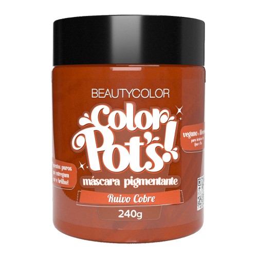 Máscara Pigmentante Beauty Color Pot Ruivo Cobre 240g