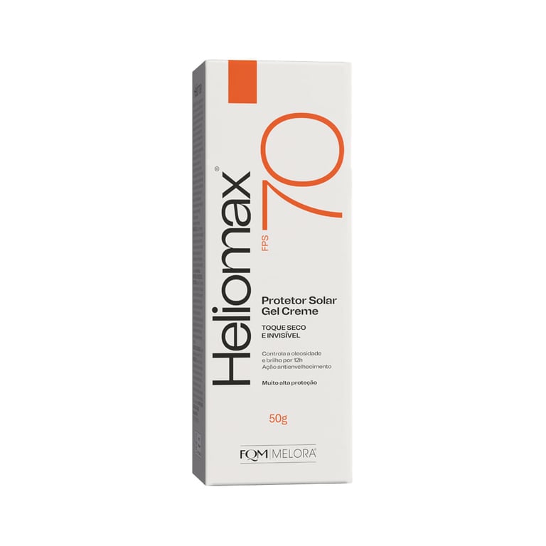 Protetor Solar Facial Heliomax Efeito Base Toque Seco E Invisível Fps 70 50g