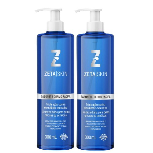 Kit Sabonete Líquido Zeta Skin 300 ml C/ 2 Unidades