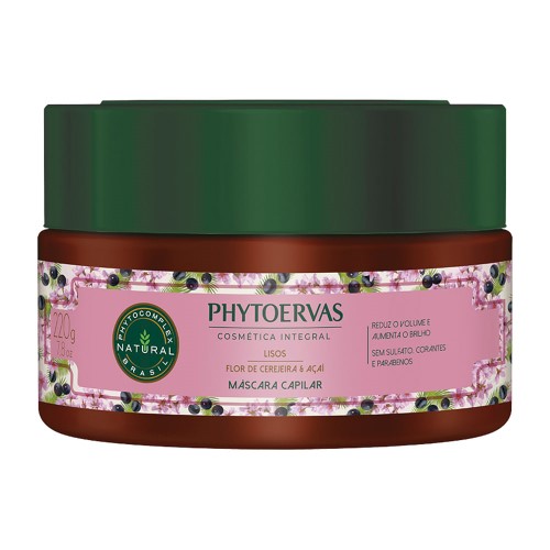 Phytoervas Lisos Flor de Cerejeira e Açaí – Máscara Capilar