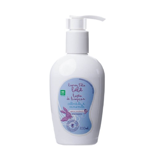 Loção de Limpeza Natural de Calêndula e Camomila para Bebê 200ml – Reserva Folio