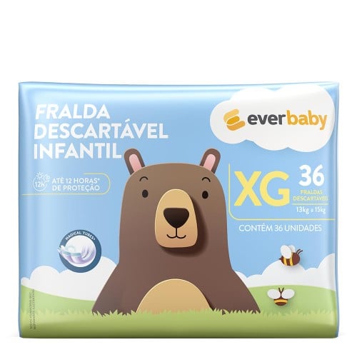 Fralda Ever Baby Tamanho XG 36 Unidades