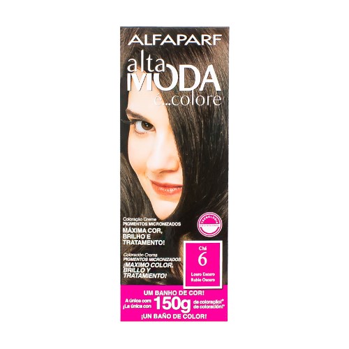 Tintura Creme Altamoda Alfaparf cor Chá 6 kit