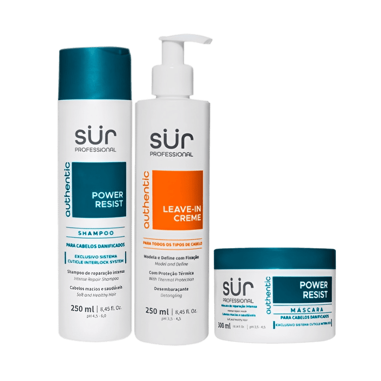 Sur Professional Kit Power Resist Shampoo 250ml + Condicionador 250ml + Máscara 300ml