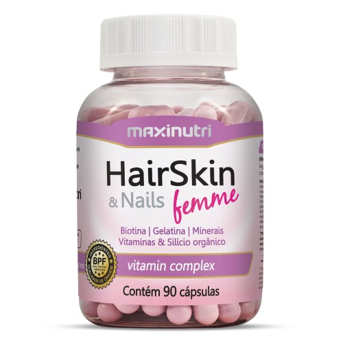 Suplemento Alimentar Hairskin & Nails Femme Maxinutri - 90 Cápsulas