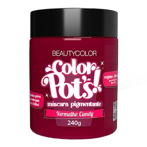 Máscara Pigmentante Beauty Color Pots Vermelho Candy 240g