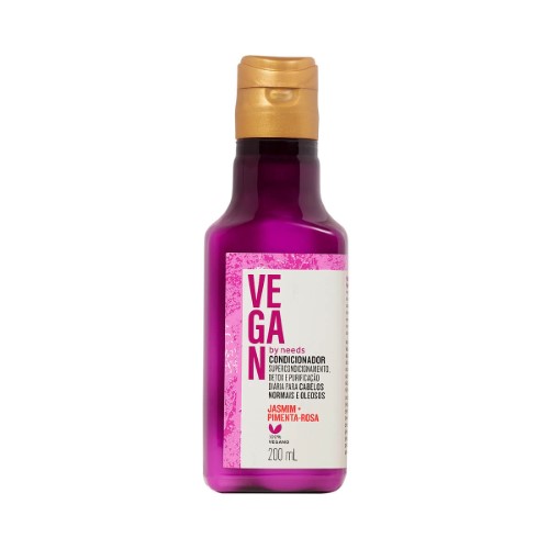 Condicionador Vegan by Needs Cabelos Normais e Oleosos Jasmim + Pimenta Rosa com 200ml