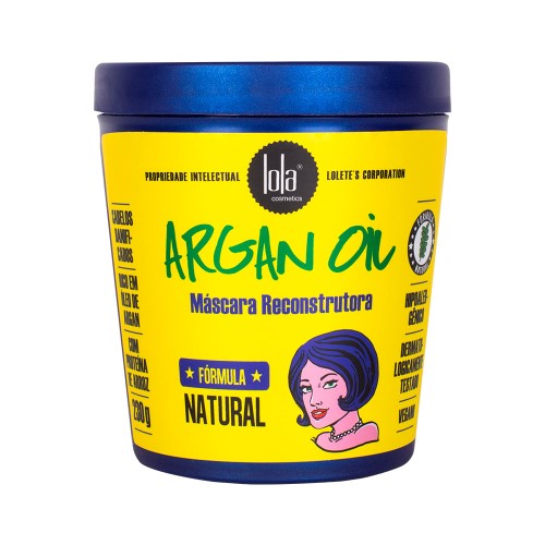 Máscara Reconstrutora Lola Cosmetics Argan Oil 230g