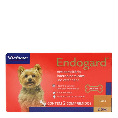 Endogard Cães Até 2,5kg 2 Comprimidos