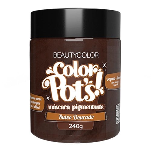 Máscara Pigmentante Beauty Color Pots Ruivo Dourado 240g