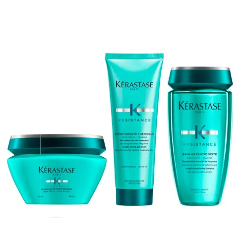 Kérastase Resistance Extentioniste e Thermique Kit - Protetor Térmico 150ml + Shampoo 250ml + Máscara de Tratamento 200ml