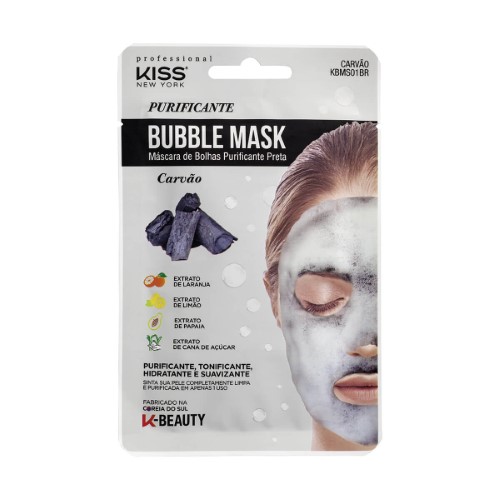 Máscara Facial Kiss NY – Bubble Mask Carvão