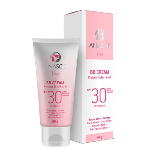 Protetor Solar Facial Anasol Viso BB Cream FPS 30 com 60g