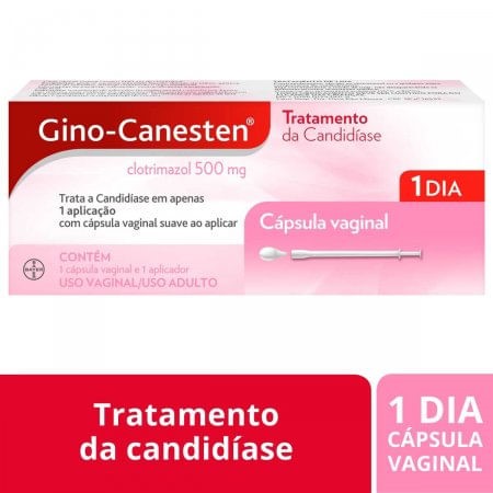 Cápsula Vaginal Gino Canesten 500mg 1 Cápsula