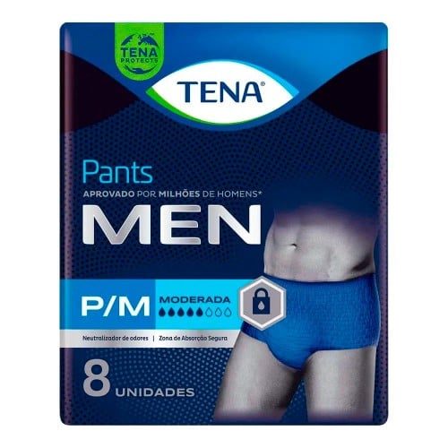 Roupa Íntima Tena Pants Men P/M 8 Unidades