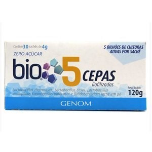 Probiótico Bio 5 Cepas Liofilisadas 30 Saches de 4g