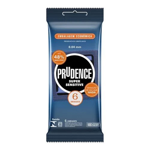 Camisinha Prudence Super Sensitive com 6 unidades