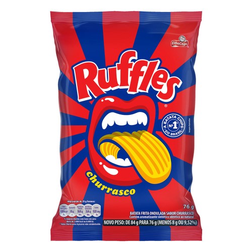 Batata Ruffles Elma Chips Sabor Churrasco 76g