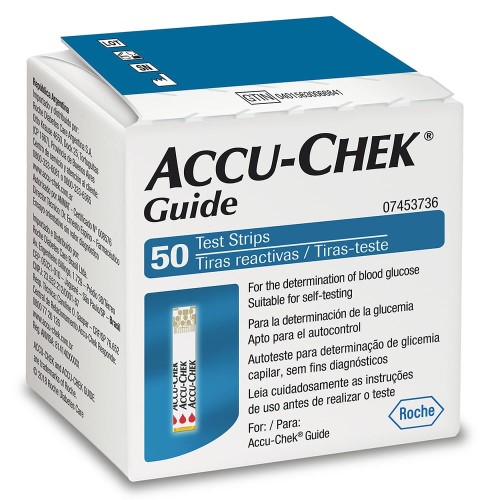 Tiras Para Controle De Glicemia Accu Chek Guide 50 Tiras