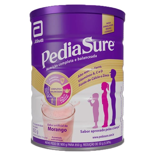 Suplemento Infantil Pediasure Sabor Morango 850g