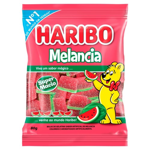 Balas de Gelatina Haribo Melancia 80g