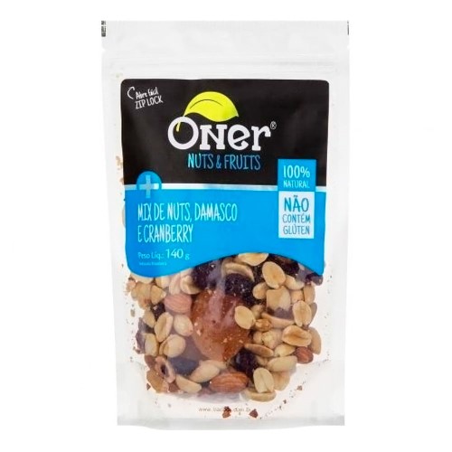 Mix de Nuts, Damasco e Cranberry Oner 140g