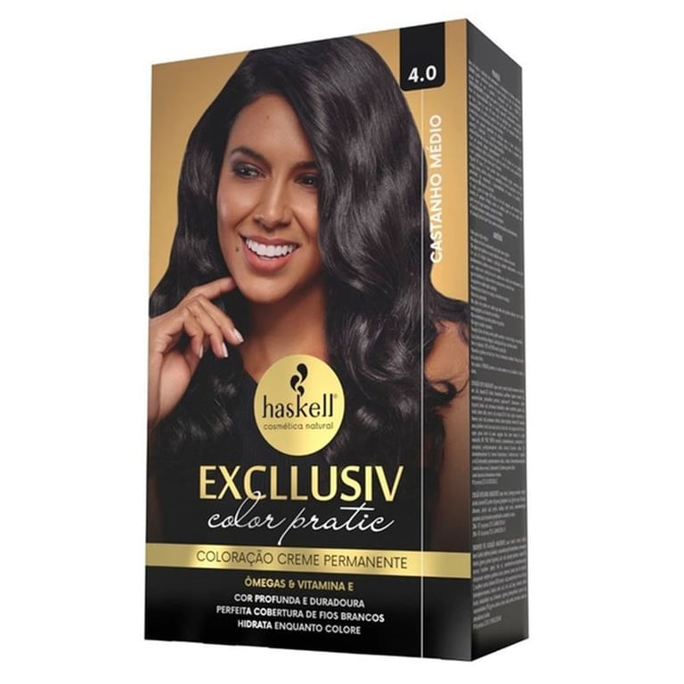 Excllusiv Color Pratic - Kit Coloração 4.0 Castanho Médio