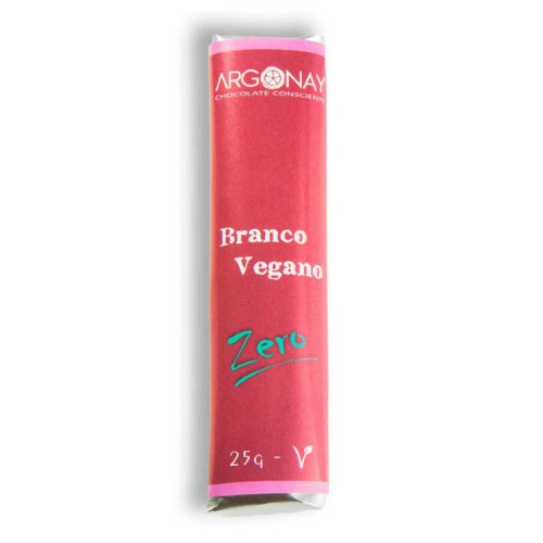 Barra de Chocolate Branco Vegano Argonay Zero com 25g