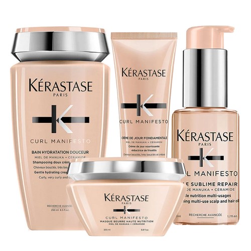 Kérastase Curl Manifesto Kit Shampoo + Máscara + Leave-in + Óleo