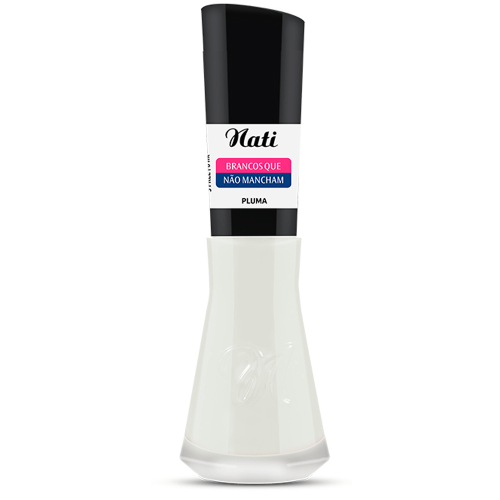 Esmalte Nati Brancos Que Não Mancham Pluma 8ml