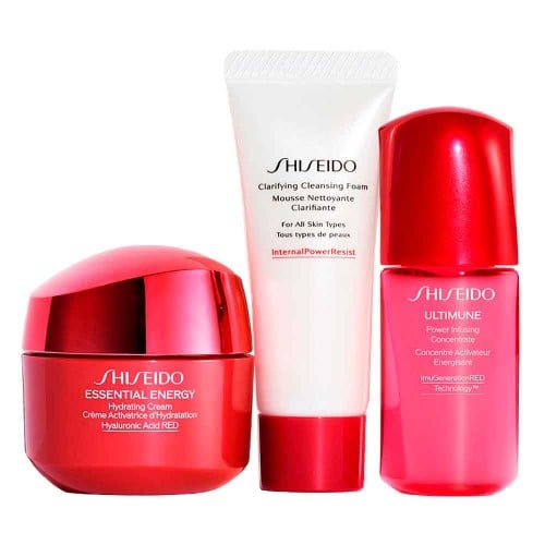 Shiseido Deep Hydration Starter Kit – Creme Facial Hidratante 30ml + Espuma de Limpeza Facial 50ml + Sérum Facial 10ml