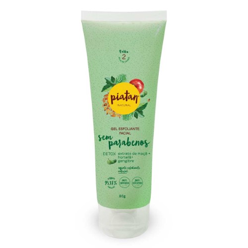 Gel Esfoliante Facial Piatan Detox com 80g