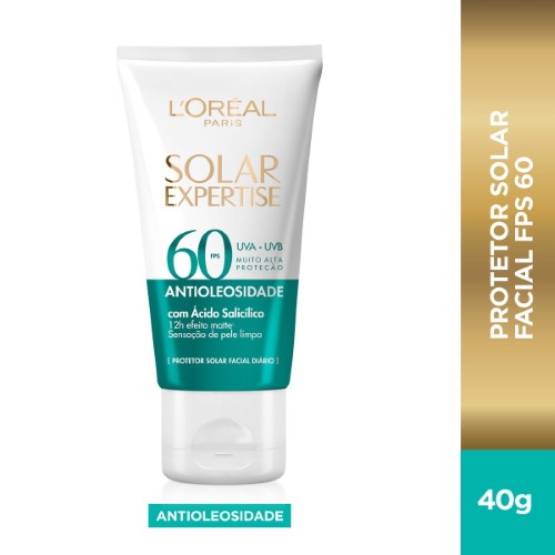 Protetor Solar Facial Loréal Paris Solar Expertise Antioleosidade Fps60 40g