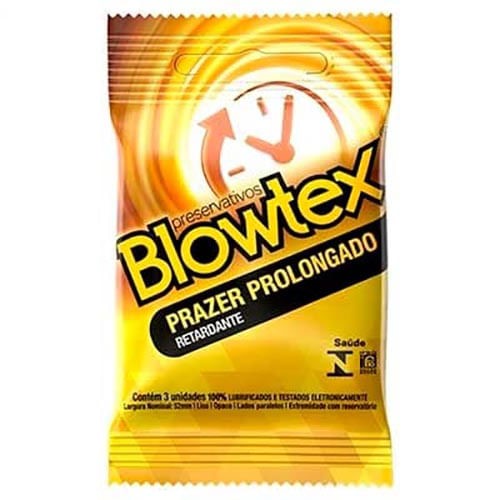 Camisinha Blowtex Prazer Prolongado Efeito Retardante com 3 unidades