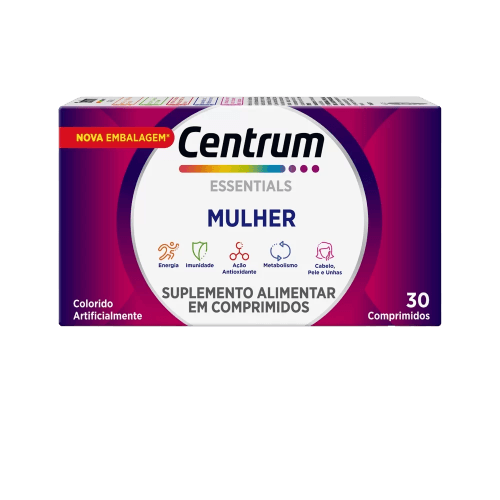 Centrum Essentials Polivitamínico Vitaminas Mulher De A A Z 30 Comp.