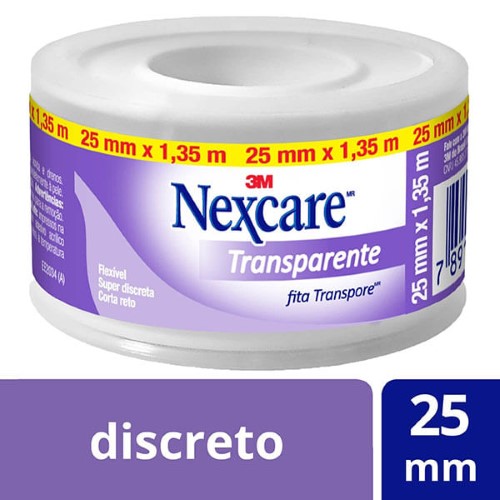 Fita Micropore Transparente Nexcare 25mm x 1,35m 1 Unidade