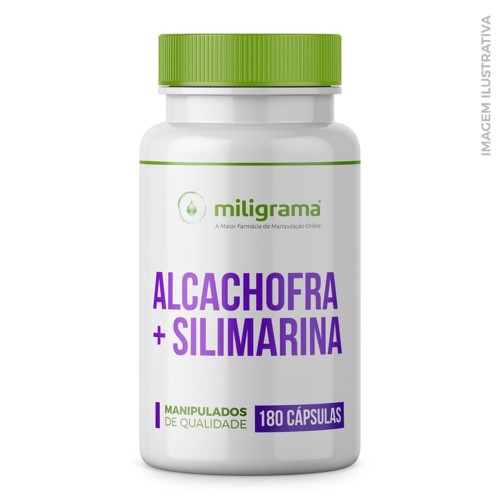 Alcachofra 300mg com Silimarina 50mg 180 Cápsulas