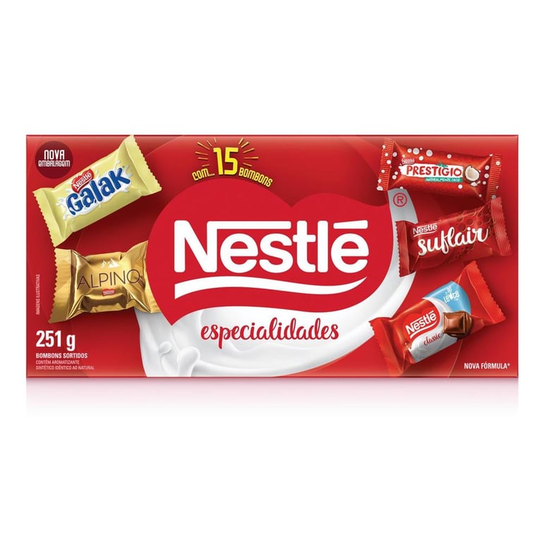 Chocolate Nestlé Bombons Especialidades 251G